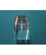 Paperweight Cast Iron Swing Girl Alabaster Romulo &amp; Remo Crystal Cross P... - $28.72 CAD