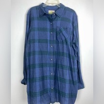 Magellan Blue Plaid Long Sleeved Women&#39;s Shirt Boyfriend Fit Size XL - £21.80 GBP