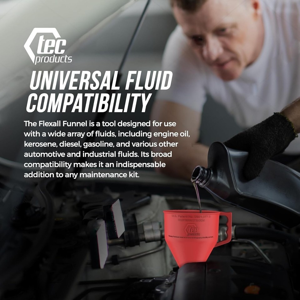 FlexAll Funnel - Long Flexible Nitrile Rubber Automotive Oil & Fluid Transfer Item image 9