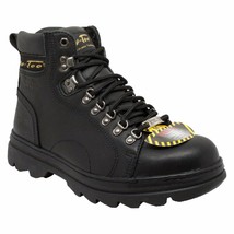 1980 AdTec Black, Men&#39;s 6&#39;&#39; Steel Toe Hiker Work Leather Boot ◉ - £63.12 GBP