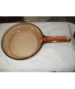 Corning Vision France Amber Glass 7&quot; Fry Pan Skillet with Waffle Bottom - £17.40 GBP