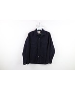 Vtg 50s 60s Boys 16 Wool CPO Collared Button Shirt Jacket Jac Shirt Navy... - $89.21 CAD