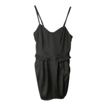 H&amp;M Divided Womens Sheath Dress Black Pockets Short V Neck Sleeveless Ruffle 2 - £11.61 GBP