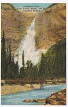 British Columbia BC Postcard Yoho Valley Takakkaw Falls Canadian Rockies - $2.96