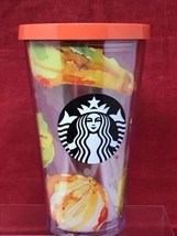 Starbucks 2017 Fall Autumn Harvest Vegetable 16oz Tumbler Black Mermaid Logo - £15.81 GBP