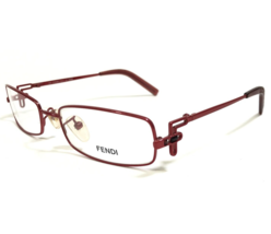 Fendi Eyeglasses Frames F681R 612 Red Rectangular Full Wire Rim Logos 52-17-120 - $93.28
