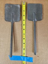 2 Lithograph Tin Sand Shovel Galvanized Beach Toy Metal Vintage H - £29.26 GBP