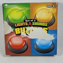 ANSWER BUZZERS BY LEARNING RESOURCES NIB NEVER USED 4 COLORS 4 SOUNDS LP - £14.04 GBP