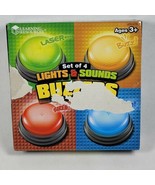 ANSWER BUZZERS BY LEARNING RESOURCES NIB NEVER USED 4 COLORS 4 SOUNDS LP - £14.20 GBP