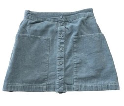 Truth by Republic Blue A-Line Corduroy Button Front Skirt - Size 6 - $14.97