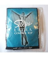 Size Queen Beige Silkies Pantyhose Ultra Control Top - £12.45 GBP