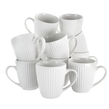 Elama Elle 12 pc Round Porcelain Mug Set in White - $48.86