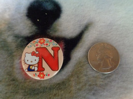 2009 Hello Kitty Pin Pinback Button w/ Letter N by Sanrio 1 1/8" - $2.96