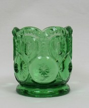 Vintage LE Smith Moon &amp; Star Green Glass Toothpick Holder - $8.50