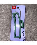 Claire’s Green Matte Hair Claw Clip Rectangular Open Frame Minimalist St... - $10.41 CAD