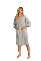 RH Womens Loose Dress Pullover Sleep Shirts Nightshirt Sleepwear Pajama ... - $16.99
