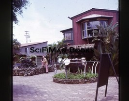 KODACHROME 35mm Slide Caribbean? Island Man Houses Patio Palm Trees 1972!!! - $2.96