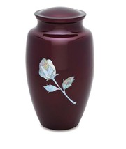 Pearl Rose Burgundy 210 Cubic Inches Large/Adult Funeral Cremation Urn for Ashes - £143.35 GBP