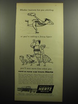 1957 Hertz Rent a Car Ad - Whether business has you whirling or you&#39;re cutting - £14.78 GBP