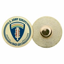 ARMY EUROPE COMMABD 1942-2017 LOGO LAPEL PIN - £15.71 GBP