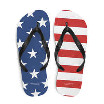 Autumn LeAnn Designs® | Adult Flip Flops Shoes, Stars &amp; Stripes American... - £19.64 GBP