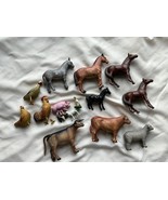 Vintage Lot Of 14 Toy Horses Cows Farm Animals Funrise Ertl 80’s - $27.89 CAD