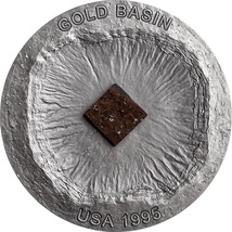50g Silver Coin 2023 Cameroon 2000 Francs CFA Meteorite Geography - Gold Basin - £267.90 GBP