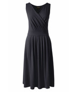 Lands End Women&#39;s Fit and Flare Dress Black New - $828.15 MXN
