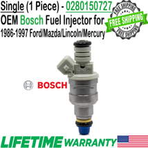 #0280150727 Genuine x1 Bosch Fuel Injector For 1988 Ford E-350 Econoline 4.9L I6 - £36.76 GBP