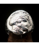 Mens ancient Greek Drachma Coin Ring Alexander the Great - shiny Sterlin... - £43.99 GBP