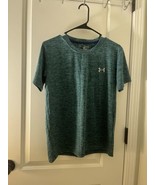 Under Armour Heat Gear Men&#39;s Short Sleeve Shirt Tank Size S Blue - $29.10