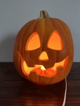 Halloween Trendmasters Lighted Foam Mold Pumpkin Jack-o’-lantern Vintage... - $24.74