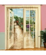 2-Panels Window Curtains Louise Hamil English Garden 2006 Vintage Design - $43.72