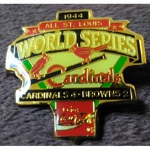 1944 All St. Louis WORLD SERIES &#39;Cardinals&#39; 4 &#39;Browns 2 Coca Cola Sponsor Pin - £3.88 GBP