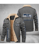 mens Arctic Camo Seahawks  Salute Service Seattle youth beige Cotton Jacket - $88.00