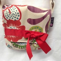 Maddy Moo Handbag Purse Canvas Crossbody Floral 8 x 9 x 1.5&quot; CUTE - $26.73