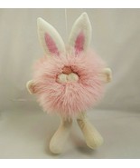 Vintage Dakin Pom Pom Rabbit Pink Plush Poof Ball Minky Fun Easter Bunny... - $37.42