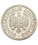 1965-J German 1 Mark Coin in Uncirculated Condition Hamburg Mint KM #110 - $77.53 CAD