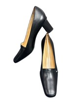 Beautiful VERSACE Black Leather Heel Pumps Shoes With Logo Size 40 IT / ... - $1,829.79 MXN