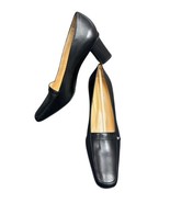 Beautiful VERSACE Black Leather Heel Pumps Shoes With Logo Size 40 IT / ... - $1,825.75 MXN