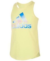 Adidas Light Yellow Big Girls Tulip Tank, Size 14 - £11.84 GBP