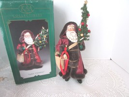 VTG KURT ADLER COLLECTIBLE FABRICHE FIGURINE SANTA FATHER CHRISTMAS 10&quot; ... - $19.75