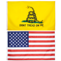 12&quot;x18&quot; Set USA Don&#39;t Tread On Me Flags Tea Party American United States Lot - £16.03 GBP