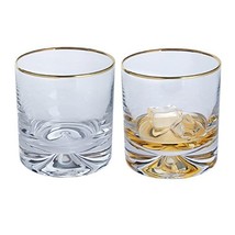 Personalised Dartington Gold Pair of Dimple Old Fashioned Whiskey Glasses - Add  - £71.28 GBP