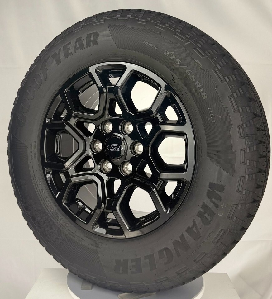 Ford F150 OEM 18" Black Wheels Goodyear AT Tires Fits 2015-2025 TPMS LUG NUTS Item image 7