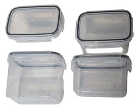 SESENO ~ Four (4) .8L &amp; 1.2L ~ Airtight ~ Clear Plastic Food Storage Con... - $552.10 MXN