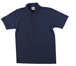 Unbranded Cotton Blend  50/50 Jersey Knit S/S Polo Shirt 2X Navy - $10.89