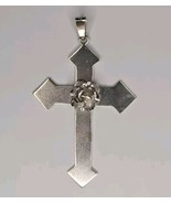 Silver 925 Cross Crucifex Pendant Charm Rose - £77.07 GBP