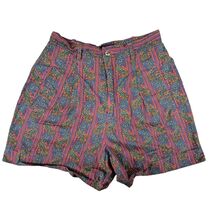 VTG 80s 90s Gap Pink Floral Paisley Striped Cotton Shorts - Women&#39;s Sz 6... - $42.52