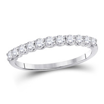 Authenticity Guarantee 
14kt White Gold Womens Round Diamond Classic Annivers... - £526.04 GBP